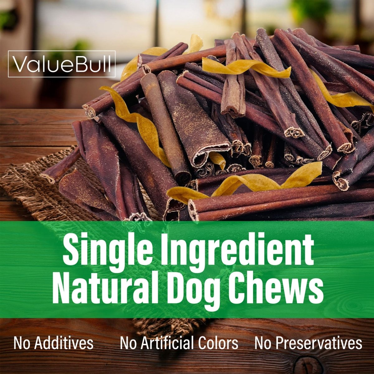 ValueBull Collagen Sticks For Dogs, Bully Sticks & Rawhide Alternative, Varied Shapes & Sizes, 1 Pound - ValuePetSupplies