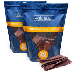 ValueBull Beef Jerky Gullet Strips Dog Chews, 100 Count - ValuePetSupplies