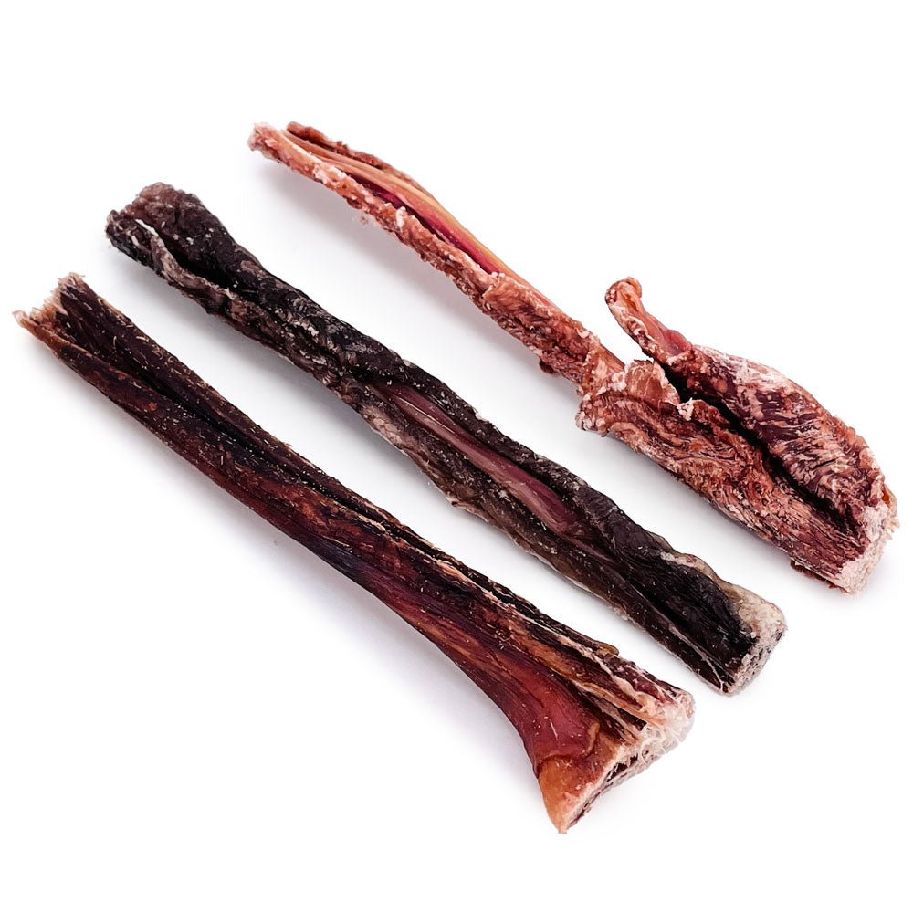 ValueBull Beef Jerky Gullet Sticks, Premium Dog Chews, 6 Inch, 200 Count BULK PACK - ValuePetSupplies