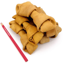 ValueBull USA Rawhide Dog Bones, Premium Thick Cut, 6 Inch, Chicken Infused, 50 Count - ValuePetSupplies