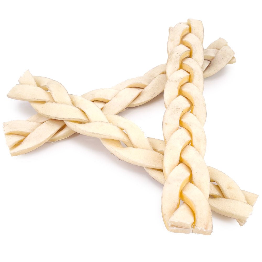 ValueBull Beef Cheek Braids, Long Lasting Dog Chews, 5 - 6 Inch, 200 Count BULK PACK - ValuePetSupplies