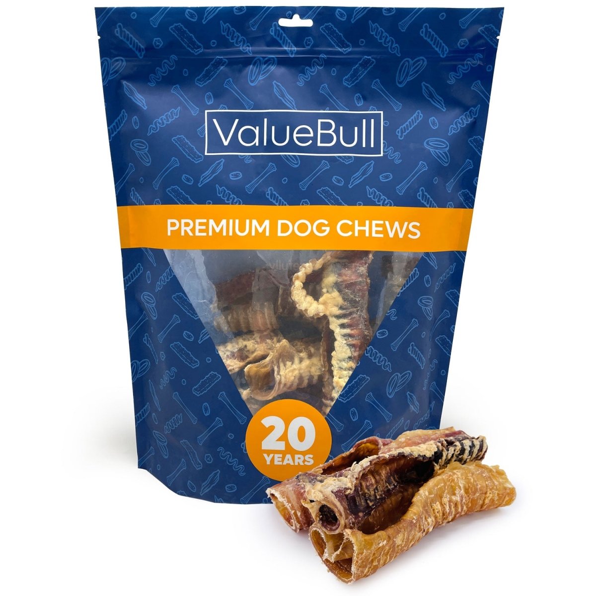 ValueBull Beef Trachea, Varied Shapes, 1 Pound - ValuePetSupplies