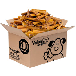 ValueBull Buffalo Collagen Sticks for Dogs, 6 Inch Jumbo Chews, Natural Long - Lasting Dog Treats, 200 Count Bulk Pack - ValuePetSupplies