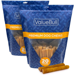 ValueBull Buffalo Collagen Sticks for Dogs, 6 Inch Jumbo Chews, Natural Long - Lasting Dog Treats, 50 Count - ValuePetSupplies