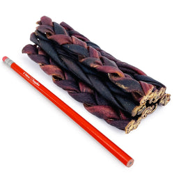 ValueBull Collagen Braids, Medium 5 - 6 Inch, 400 Count WHOLESALE PACK - ValuePetSupplies