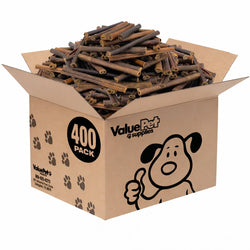 ValueBull Buffalo Collagen Sticks for Dogs, 6 Inch Medium Chews, Natural Long - Lasting Dog Treats, 400 Count Wholesale Pack - ValuePetSupplies