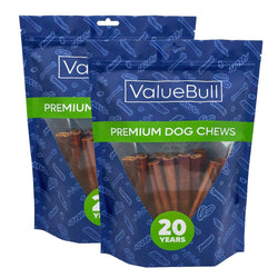 ValueBull Buffalo Collagen Sticks for Dogs, 6 Inch Medium Chews, Natural Long-Lasting Dog Treats, 50 Count - Medium - 50 Sticks