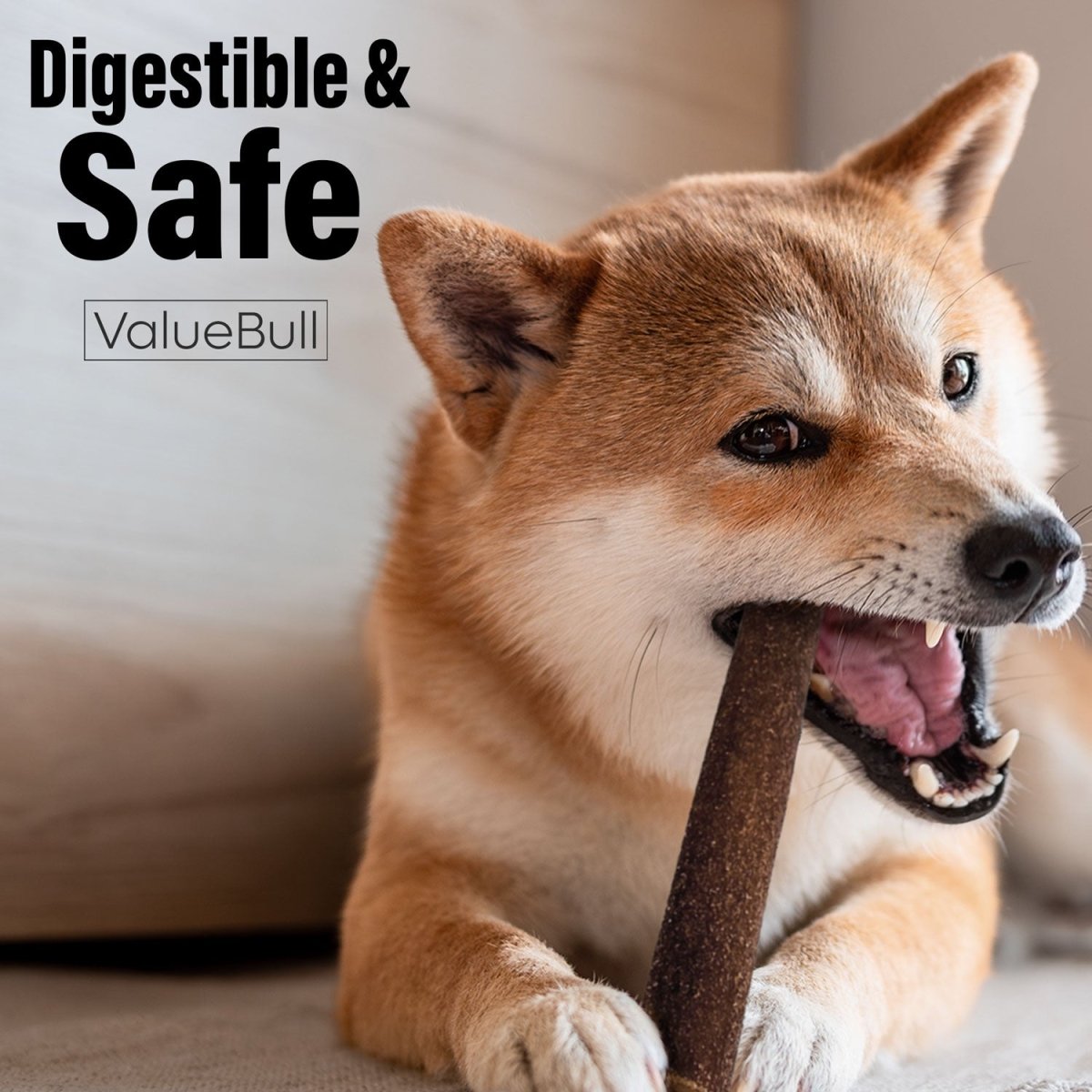 ValueBull Collagen Sticks For Dogs, Bully Sticks & Rawhide Alternative, Medium 6 Inch, 50 Count - ValuePetSupplies