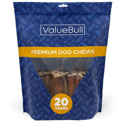 ValueBull Collagen Sticks for Dogs, 6 Inch Super Jumbo Chews, Natural Long - Lasting Dog Treats, 25 Count - ValuePetSupplies