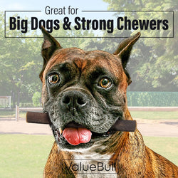 ValueBull Collagen Sticks For Dogs, Bully Sticks & Rawhide Alternative, Thick 6 Inch, 25 Count - ValuePetSupplies