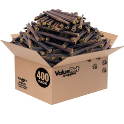 ValueBull Collagen Sticks for Small Dogs, 6 Inch Thin Chews, Natural Dog Treats, 400 Count Wholesale Pack - ValuePetSupplies