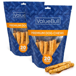 ValueBull USA Retriever Rolls for Small Dogs, Premium Rawhide, Thin 5 - 6 Inch, Chicken Infused, 50 Count - ValuePetSupplies