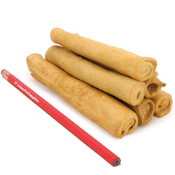 ValueBull USA Retriever Rolls for Small Dogs, Premium Thick Cut Rawhide, Thin 5 Inch, Smoked, 5 Count (SAMPLE PACK) - ValuePetSupplies