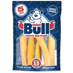 ValueBull USA Retriever Rolls for Small Dogs, Premium Thick Cut Rawhide, Thin 5 Inch, Smoked, 5 Count (SAMPLE PACK) - ValuePetSupplies