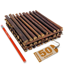 ValueBull Collagen Sticks For Small Dogs, Bully Sticks & Rawhide Alternative, Extra Thin 6 Inch, 50 Count - ValuePetSupplies