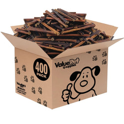 ValueBull Collagen Sticks For Small Dogs, Bully Sticks & Rawhide Alternative, X - Thin 6 in, 400 ct WHOLESALE PACK - ValuePetSupplies