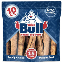 ValueBull USA Retriever Rolls, Premium Rawhide Chews, Thick 10 Inch, Natural Beef Flavor, 10 Count - ValuePetSupplies