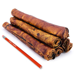 ValueBull USA Retriever Rolls, Premium Rawhide Chews, Thick 10 Inch, Natural Beef Flavor, 50 Count BULK PACK - ValuePetSupplies