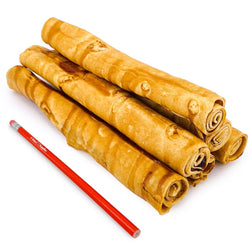 ValueBull USA Retriever Rolls, Premium Rawhide Chews, Thick 10 Inch, Chicken Infused, 200 Count BULK PACK - ValuePetSupplies
