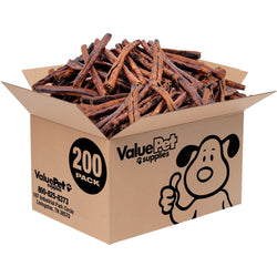 ValueBull USA Retriever Rolls for Small Dogs, Premium Rawhide, Thin 10 Inch, Natural Beef Flavor, 200 Count BULK PACK - ValuePetSupplies