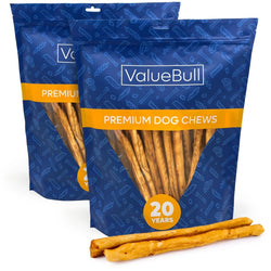 ValueBull USA Retriever Rolls for Small Dogs, Premium Rawhide, Thin 10 Inch, Chicken Infused, 50 Count - ValuePetSupplies