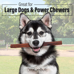 ValueBull Collagen Sticks For Dogs, Bully Sticks & Rawhide Alternative, Jumbo 12 Inch, 25 Count - ValuePetSupplies