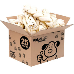 ValueBull USA Beef Rawhide Triple Braided Sticks, Premium Jumbo, 12 Inch, 25 Count BULK PACK - ValuePetSupplies