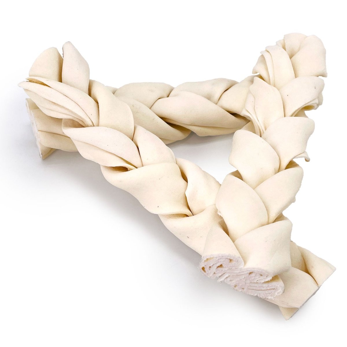 ValueBull USA Beef Rawhide Triple Braided Sticks, Premium Jumbo, 12 Inch, 5 Count - ValuePetSupplies