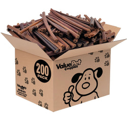 ValueBull Collagen Sticks For Dogs, Bully Sticks & Rawhide Alternative, Medium 12 Inch, 200 Count BULK PACK - ValuePetSupplies