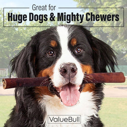 ValueBull Collagen Sticks For Dogs, Bully Sticks & Rawhide Alternative, Super Jumbo 12 Inch, 10 Count - ValuePetSupplies
