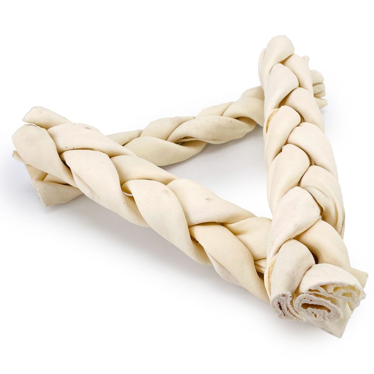 ValueBull USA Beef Rawhide Triple Braided Sticks, Premium Thick, 12 Inch, 200 Count BULK PACK - ValuePetSupplies