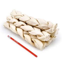ValueBull USA Beef Rawhide Triple Braided Sticks, Premium Thick, 12 Inch, 5 Count - ValuePetSupplies