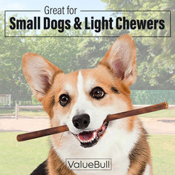 ValueBull Collagen Sticks For Small Dogs, Bully Sticks & Rawhide Alternative, Thin 12 Inch, 200 Count BULK PACK - ValuePetSupplies
