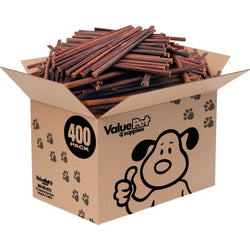 ValueBull Collagen Sticks for Small Dogs, 12 Inch Thin Chews, Natural Dog Treats, 400 Count Wholesale Pack - ValuePetSupplies
