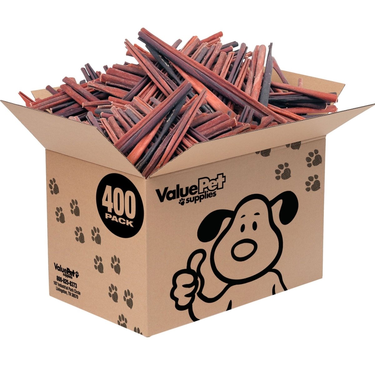 ValueBull Collagen Sticks For Dogs, Bully Sticks & Rawhide Alternative, X - Thin 12 in, 400 ct WHOLESALE PACK - ValuePetSupplies