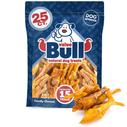 ValueBull Chicken Feet for Dogs, 25 Count - ValuePetSupplies