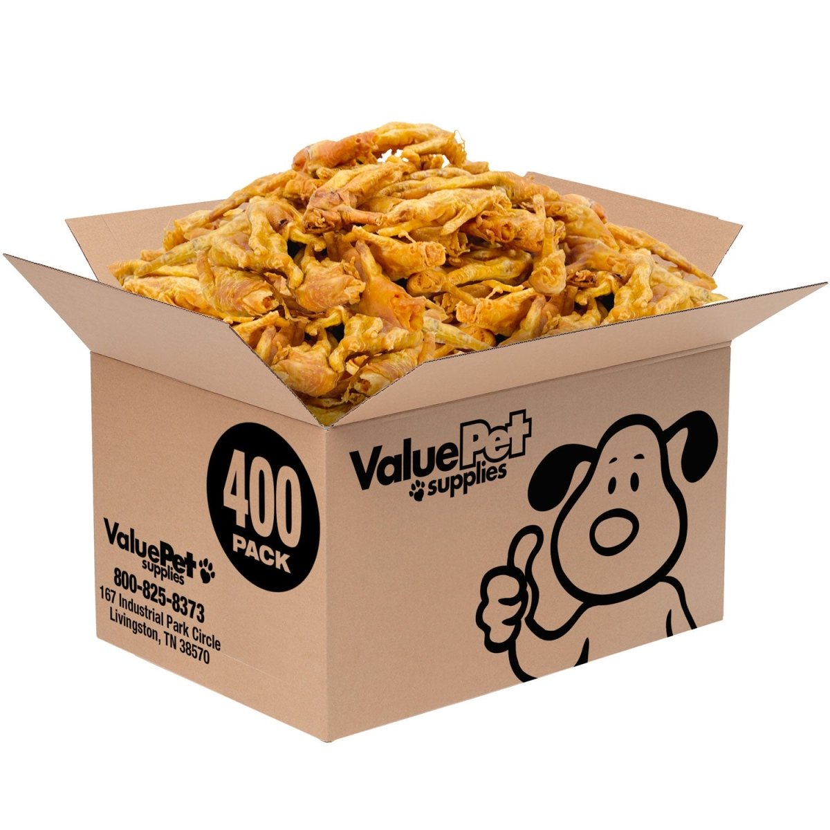 ValueBull Chicken Feet for Dogs, 400 Count BULK PACK - ValuePetSupplies