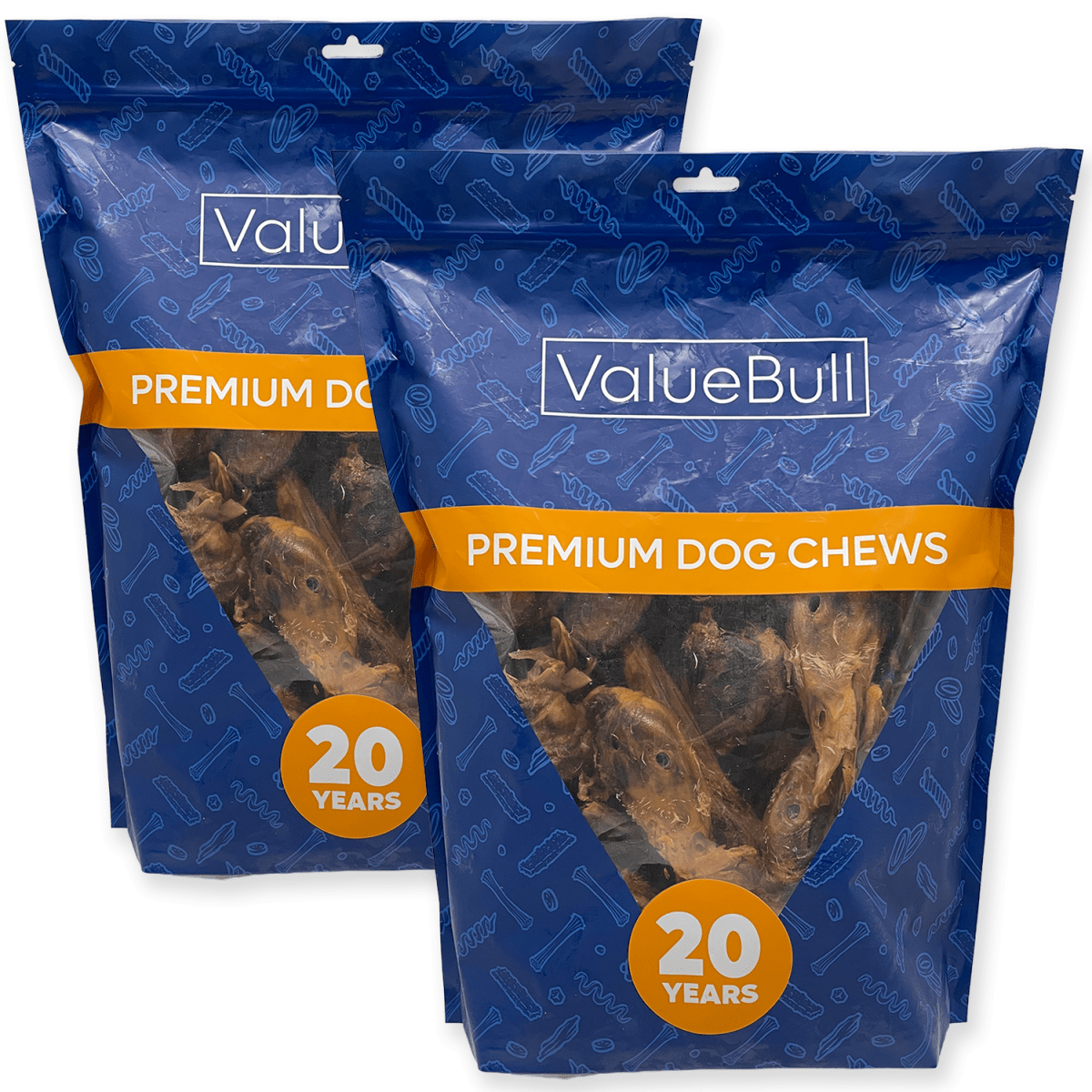 ValueBull Duck Heads for Dogs, 100 Count Wholesale Pack - ValuePetSupplies