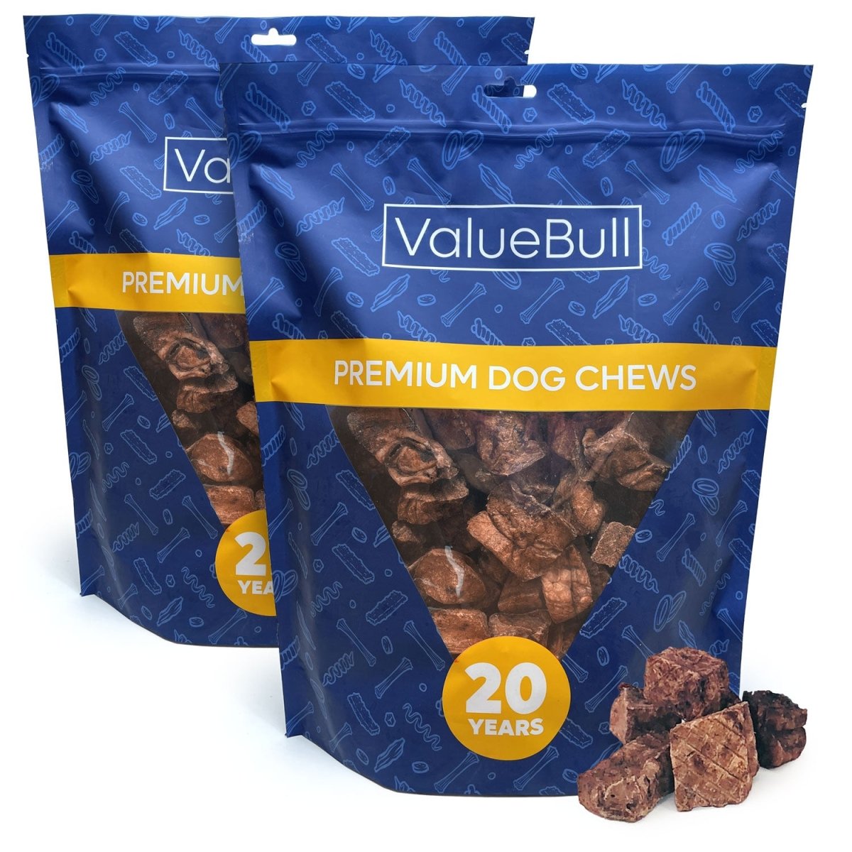 ValueBull Premium Lamb Lung Cubes, 4 Pounds - Cubes - 4 Pound