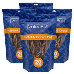 ValueBull Pizzle Twists, Premium Lamb, 80 Count - ValuePetSupplies