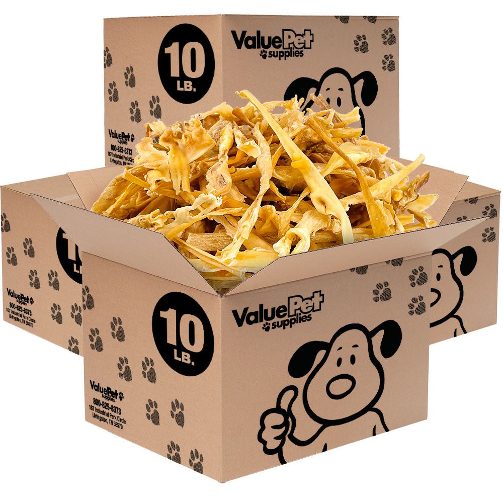 ValueBull Cheek Slices, Premium Lamb Dog Chews, Varied Shapes, 40 Pounds WHOLESALE PACK - ValuePetSupplies