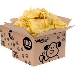 ValueBull USA Pig Skin Strips, Smoked, 200 Count BULK PACK - ValuePetSupplies