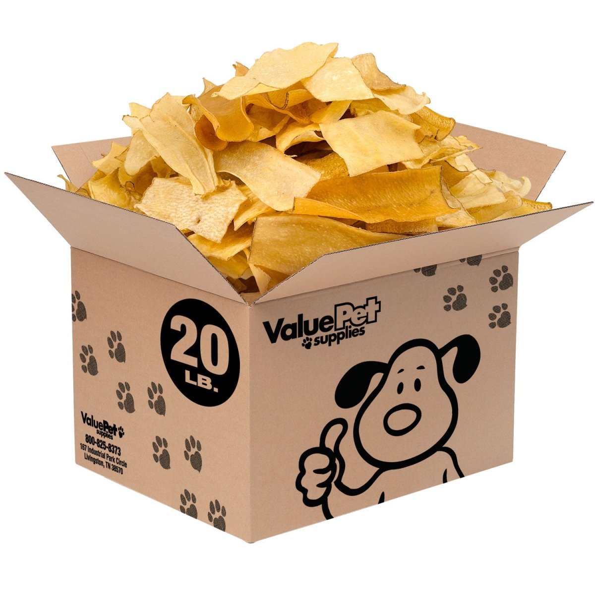 ValueBull USA Pig Skin Strips, Smoked, 20 Pound BULK PACK - ValuePetSupplies
