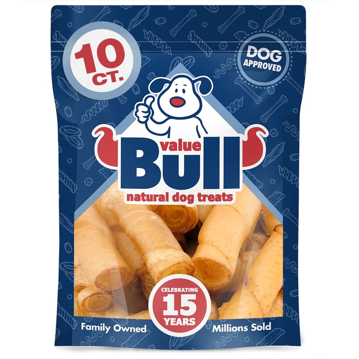 ValueBull USA Pig Skin Twists, Small, Smoked, 10 Count - ValuePetSupplies