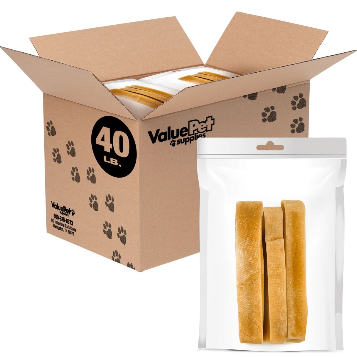 ValueBull Himalayan Yak Cheese Dog Chews, Large, 40 Pound RESALE PACKS (3 bars per bag) - ValuePetSupplies