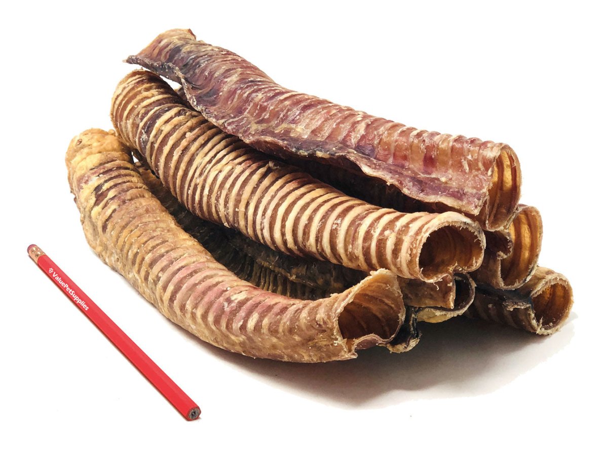 ValueBull Beef Trachea Tubes, Premium 10 - 12 Inch, 80 Count Bulk Pack - ValuePetSupplies