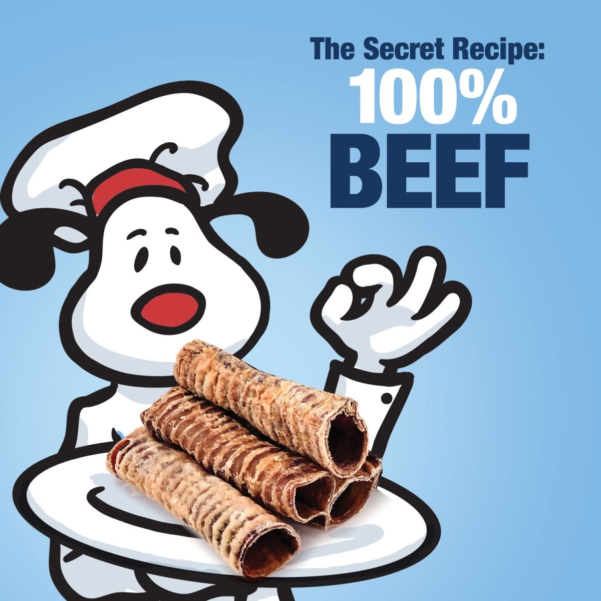 ValueBull Beef Trachea, Premium 5 - 6 Inch, 100 Count BULK PACK - ValuePetSupplies