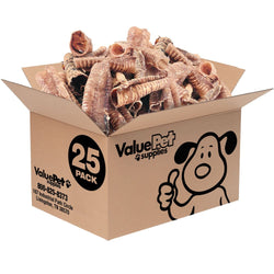 ValueBull Beef Trachea, Premium 5 - 6 Inch, 25 Count Bulk Pack - ValuePetSupplies