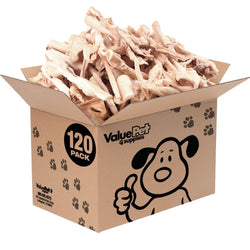 ValueBull Lamb Cheek Slices, Premium Lamb Dog Chews, 5 - 6 Inch, 120 Count Bulk Pack - ValuePetSupplies