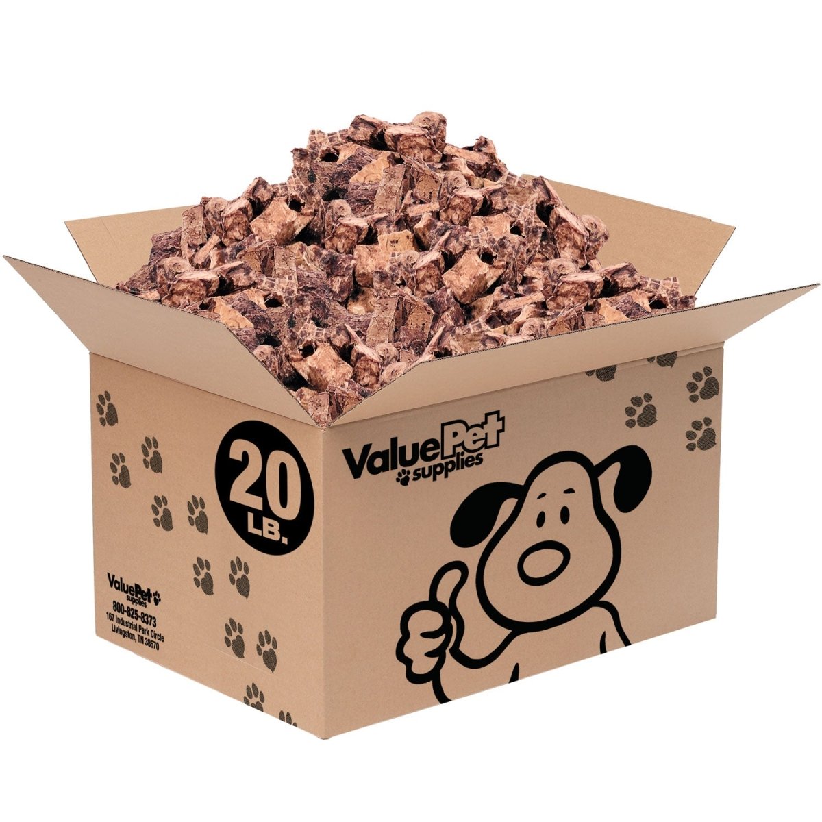 ValueBull Lamb Lung Cubes, Premium 20 Pounds BULK PACK - ValuePetSupplies